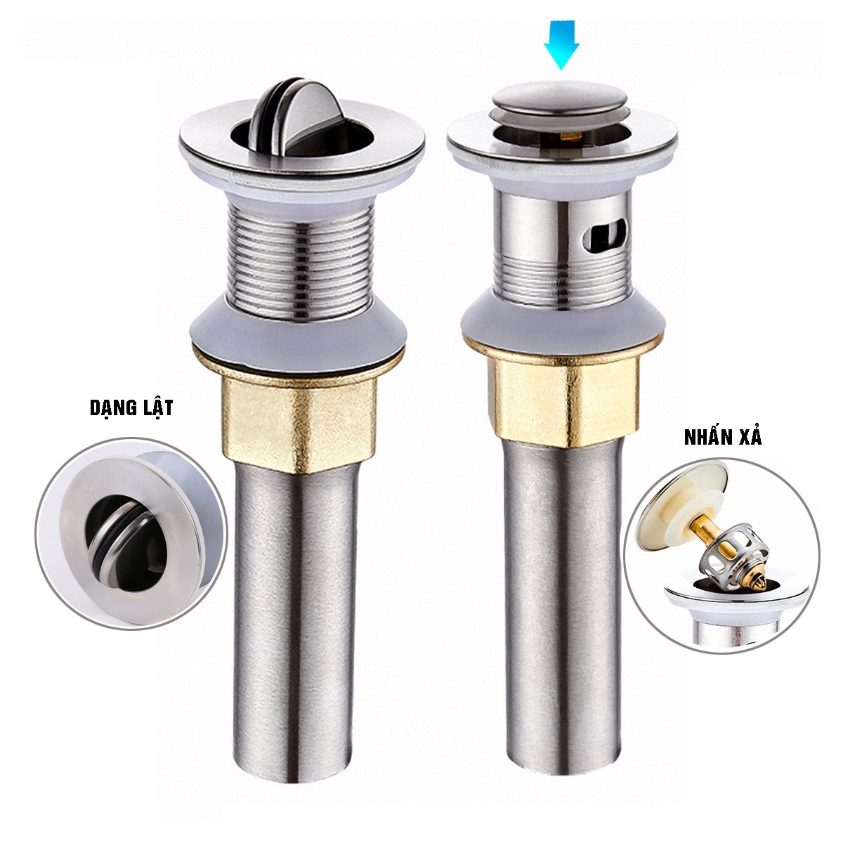 Phân biệt các dạng Bộ xả Lavabo lắp cho Lavabo rửa mặt các loại, Bộ xả ...