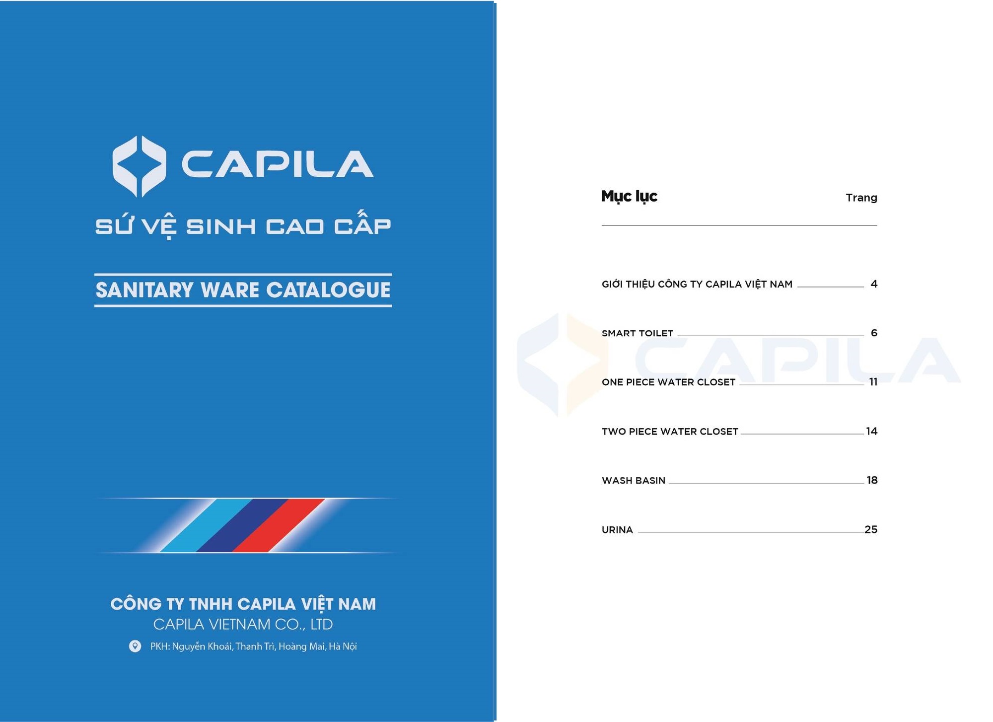 Capila, Thiết bị vệ sinh Capila, Bồn cầu, lavabo, sen vòi, sứ Capila ...