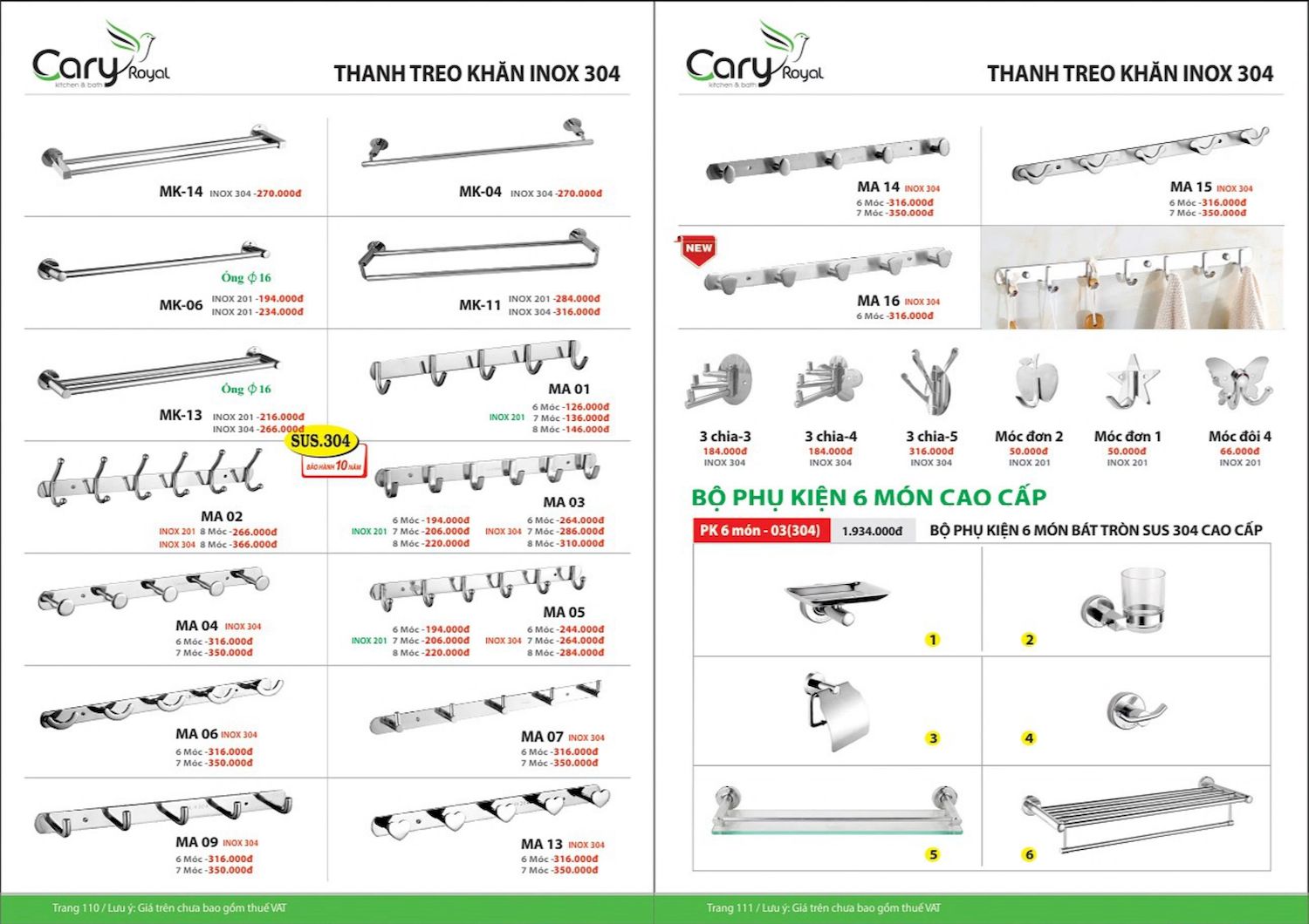 Thiết bị vệ sinh CARY ROYAL Catalogue và Bảng giá mới nhất /Page 56