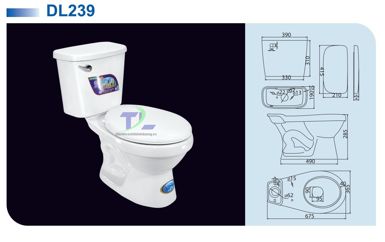 Bồn cầu sứ Dolacera DL239