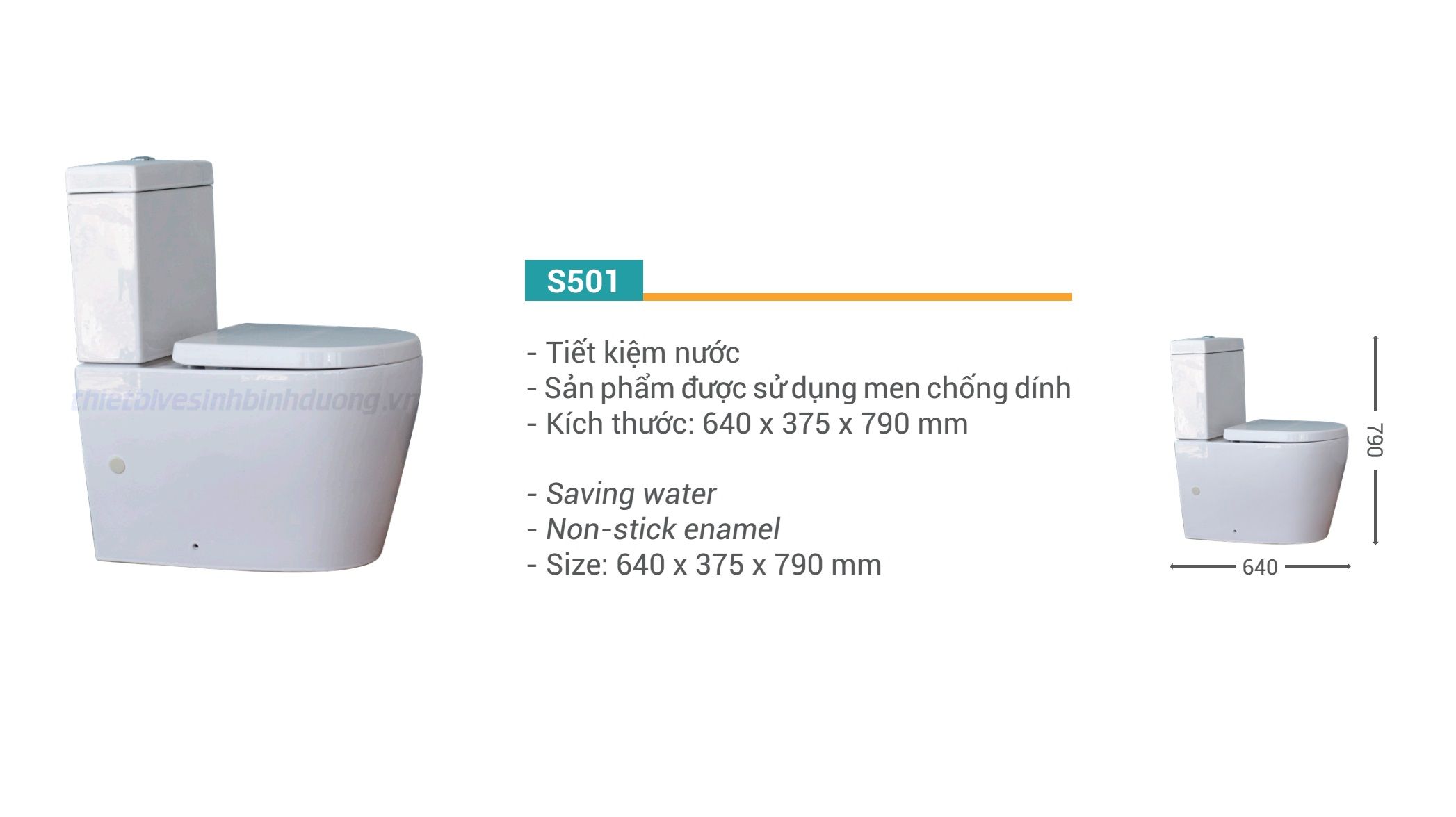 Bồn cầu két rời Siton S501