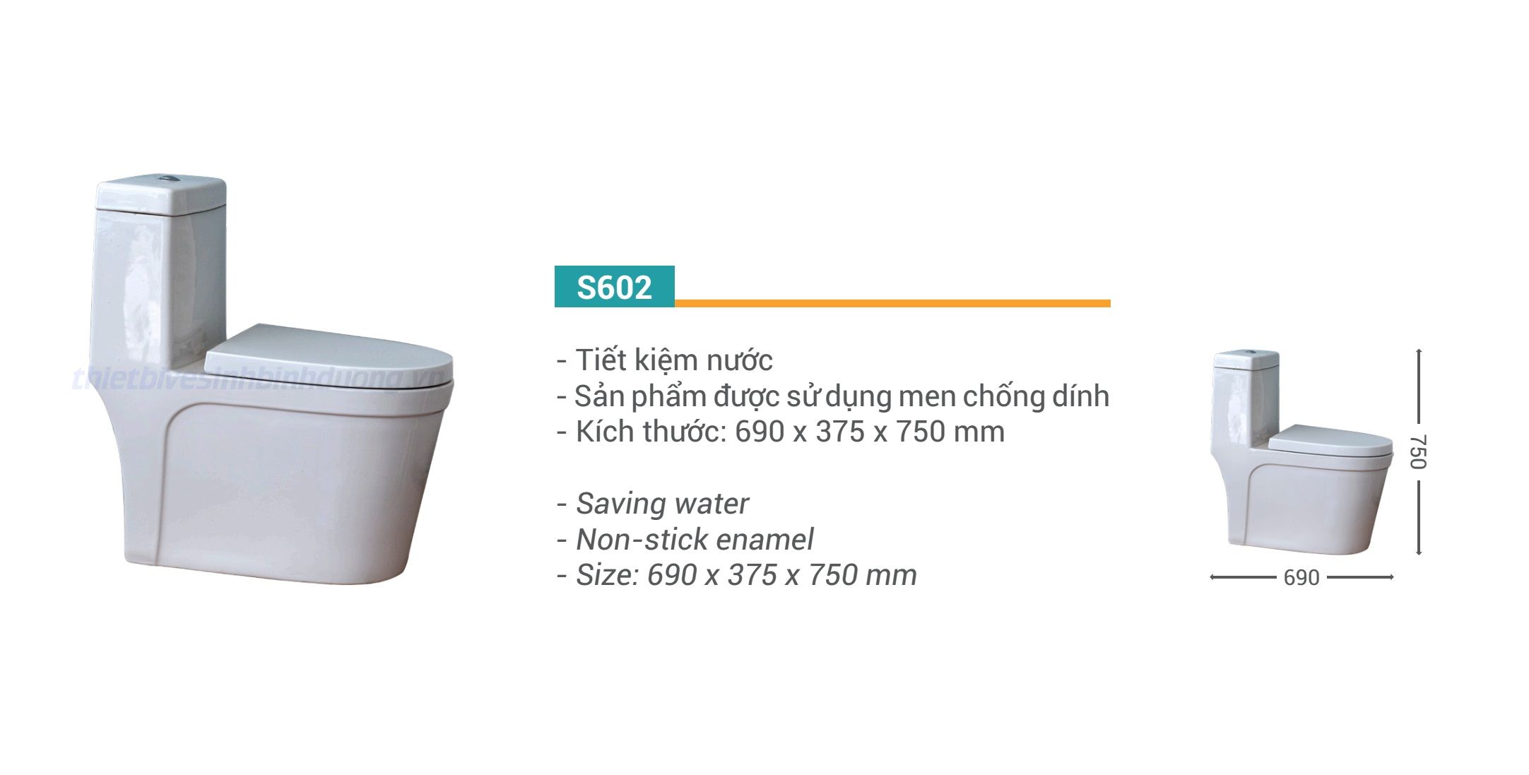 Bồn cầu khối Siton S602