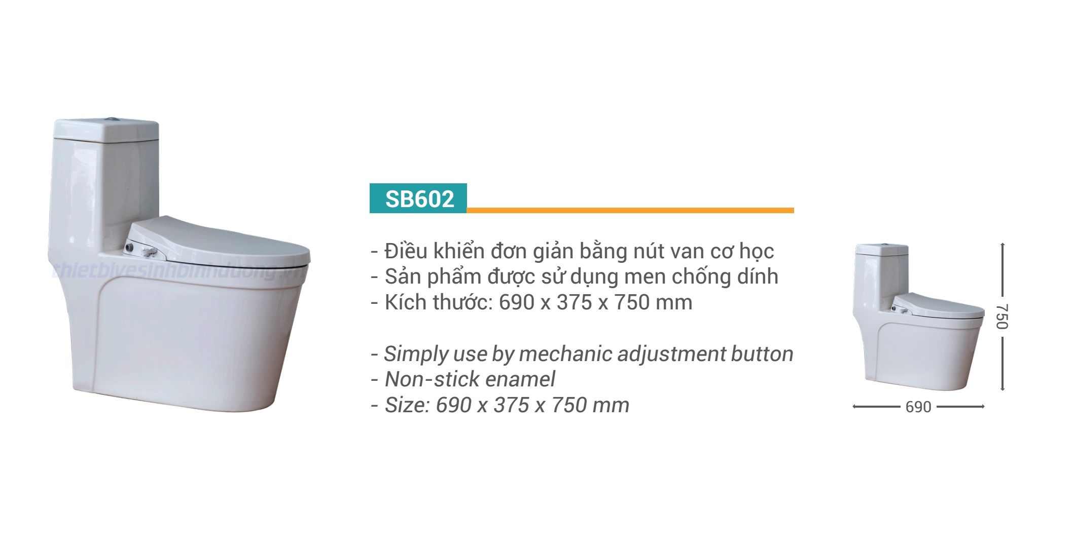 Bồn cầu khối Siton S602