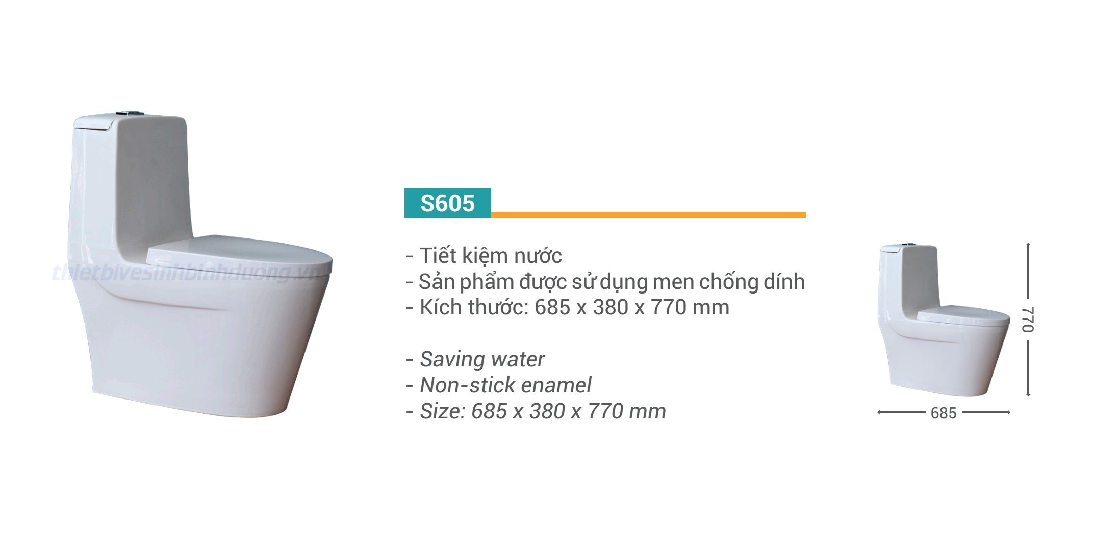 Bồn cầu khối Siton S605