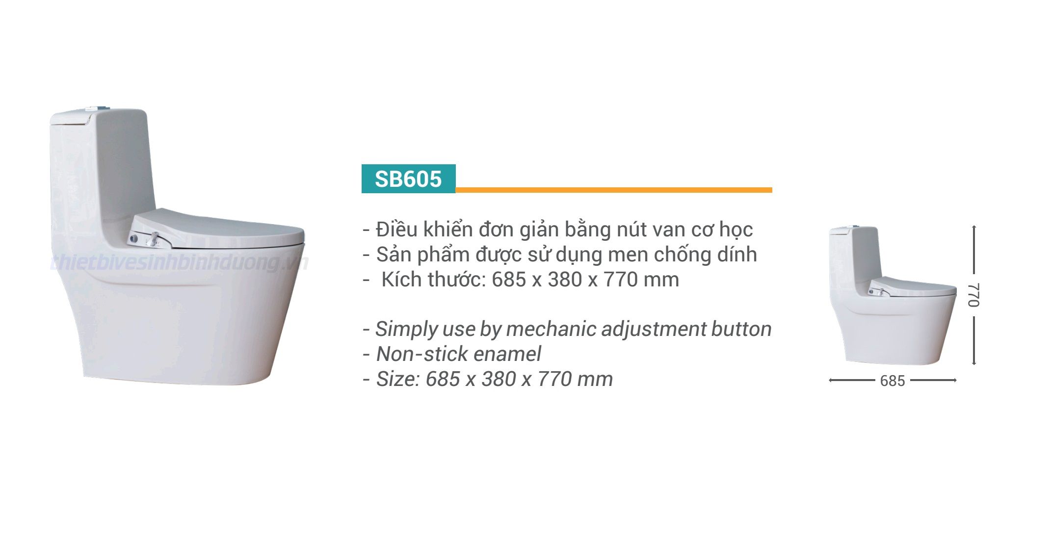 Bồn cầu khối Siton S605