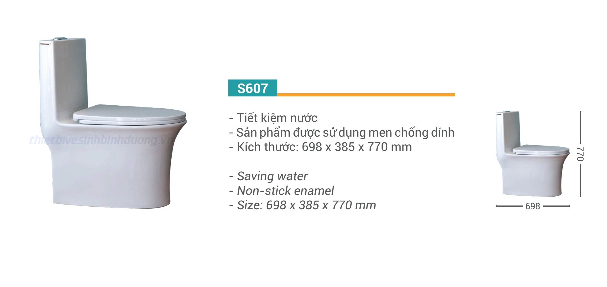 Bồn cầu khối Siton S607