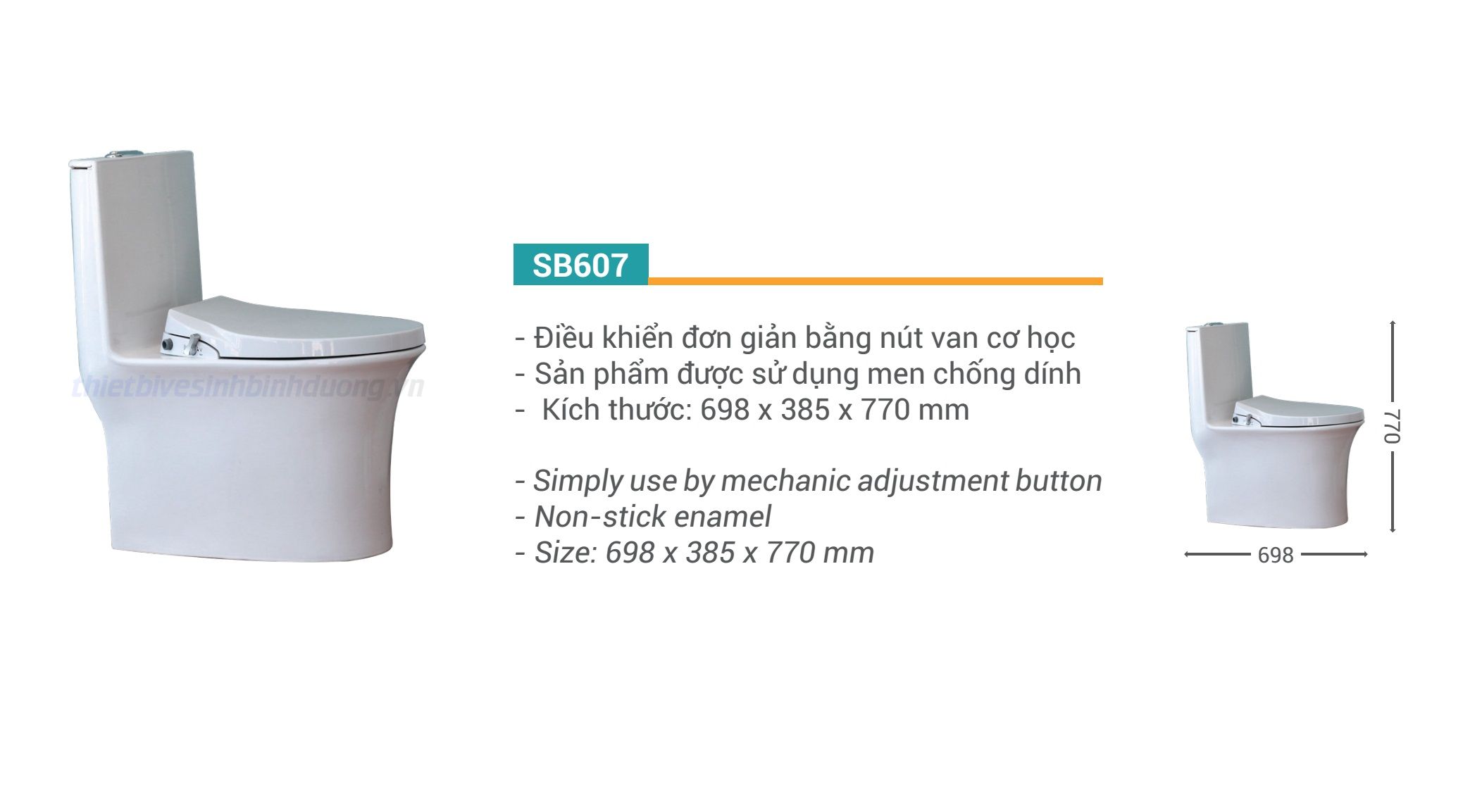 Bồn cầu khối Siton S607