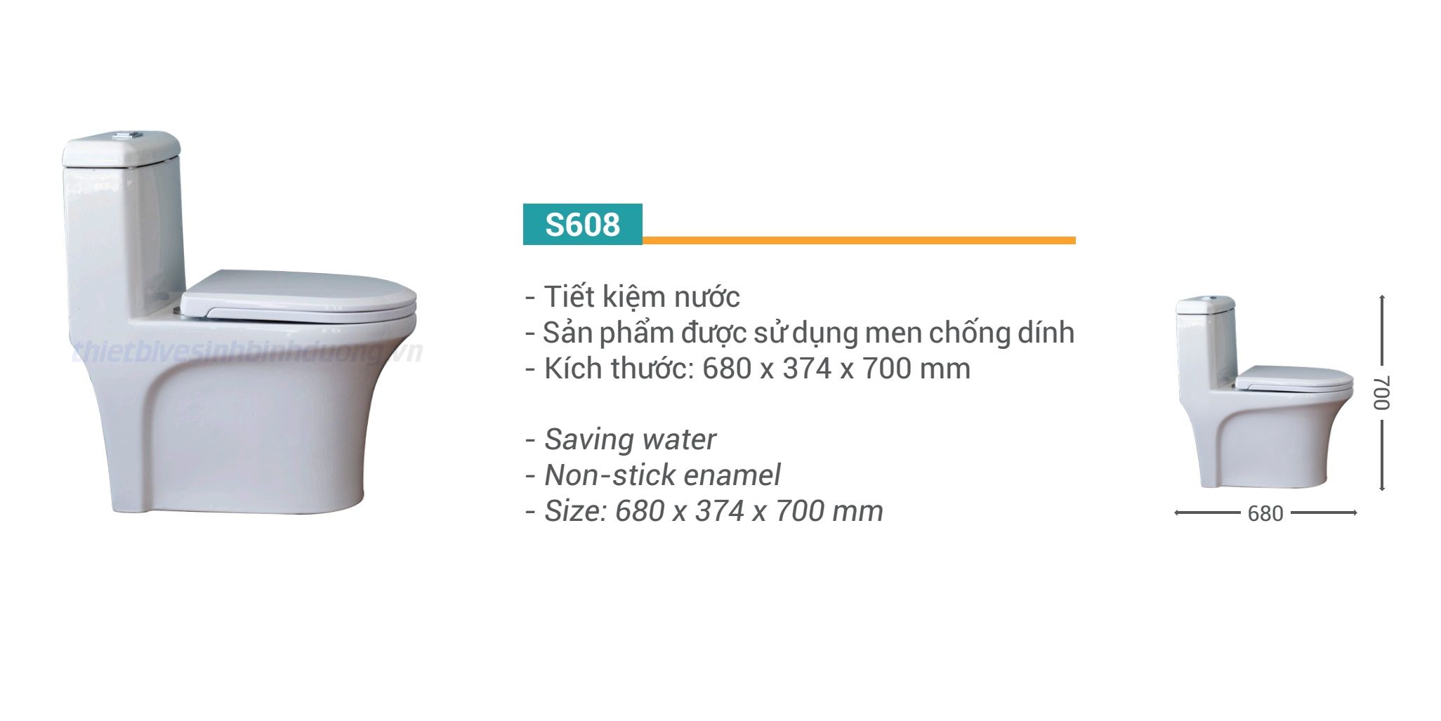 Bồn cầu khối Siton S610